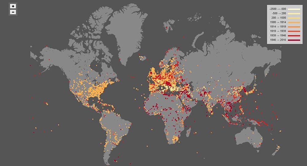 map of wars since 2500 BC